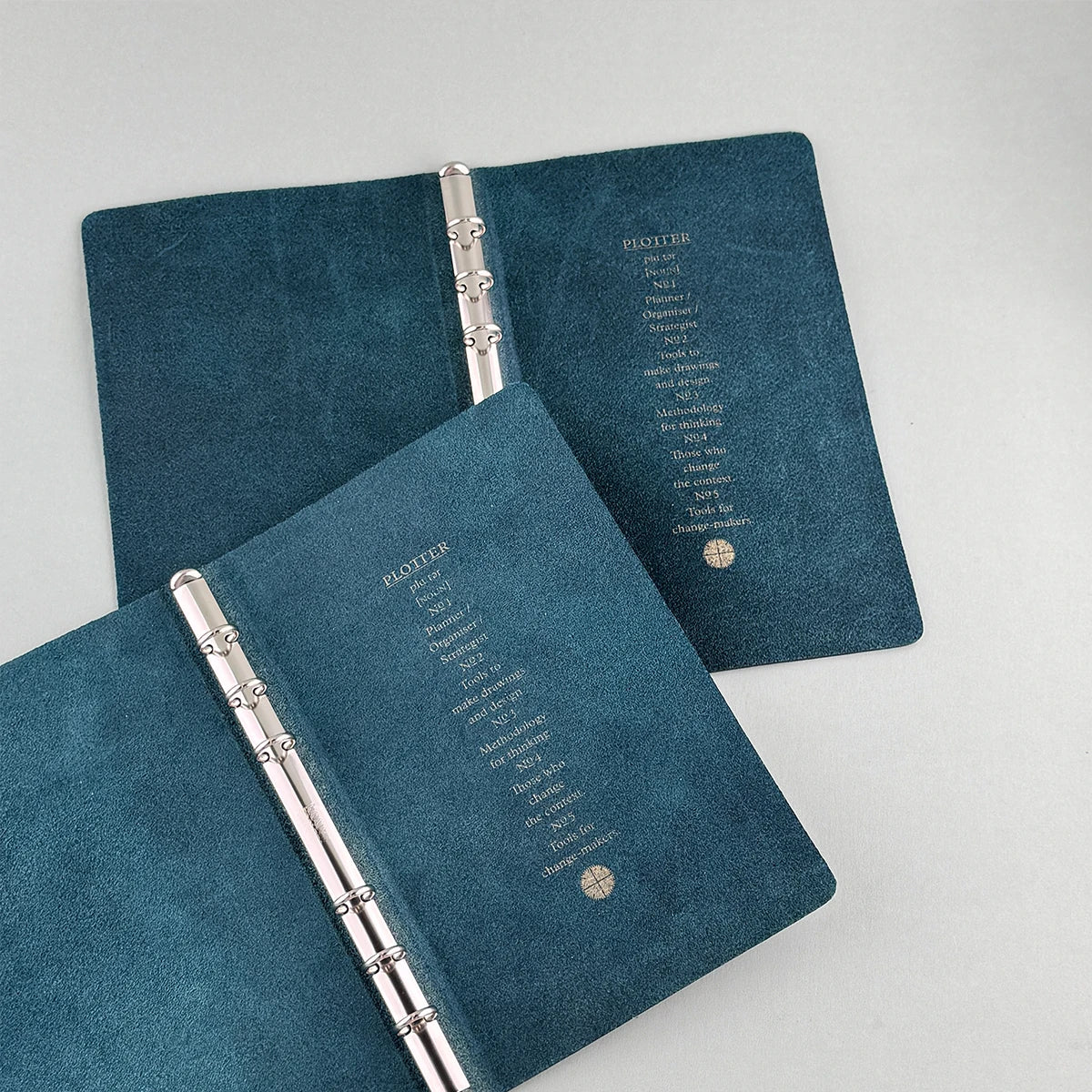 Plotter Tokyo Flagship Store Exclusive A6 Blue Loose-Leaf Planner, Pelcera Oil-Waxed Leather Binder