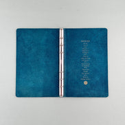 Plotter Tokyo Flagship Store Exclusive A6 Blue Loose-Leaf Planner, Pelcera Oil-Waxed Leather Binder