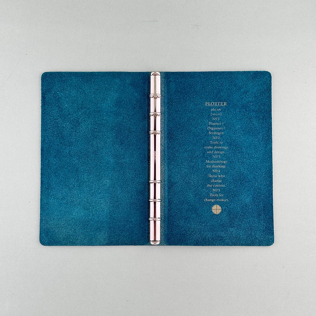 Plotter Tokyo Flagship Store Exclusive A6 Blue Loose-Leaf Planner, Pelcera Oil-Waxed Leather Binder