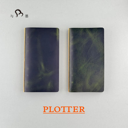 Plotter Tokyo Flagship Store Exclusive A6S Green Loose-Leaf Planner, Pelcera Oil-Waxed Leather