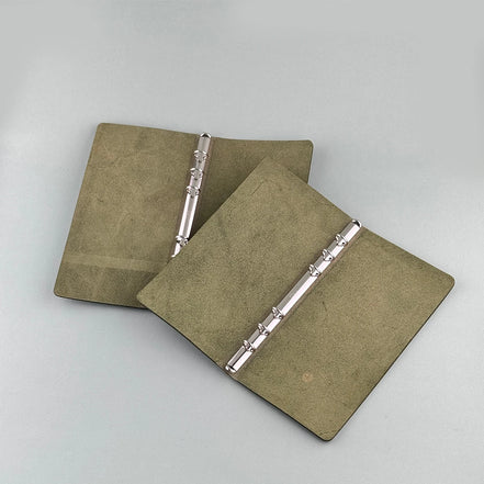 Plotter Tokyo Flagship Store Exclusive A6S Green Loose-Leaf Planner, Pelcera Oil-Waxed Leather