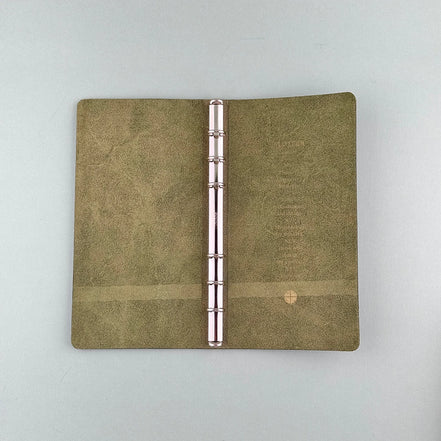 Plotter Tokyo Flagship Store Exclusive A6S Green Loose-Leaf Planner, Pelcera Oil-Waxed Leather