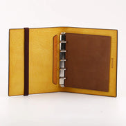 Shinari Limited Edition Yellow M5 Bi-Fold Genuine Leather Notebook, 13mm