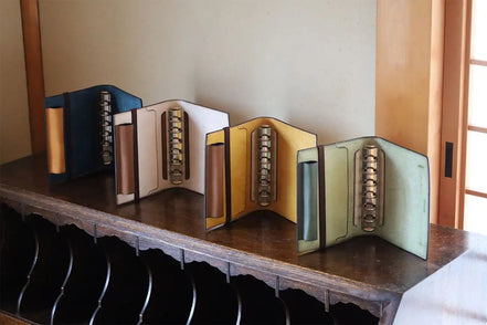 Shinari Limited Edition M6 Bi-Fold Alaska Leather Notebook, 20mm Ring Size