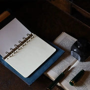 Shinari Limited Edition M6 Bi-Fold Alaska Leather Notebook, 20mm Ring Size