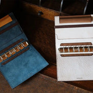 Shinari Limited Edition M6 Bi-Fold Alaska Leather Notebook, 20mm Ring Size