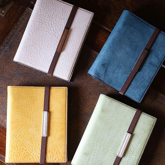 Shinari Limited Edition M6 Bi-Fold Alaska Leather Notebook, 20mm Ring Size
