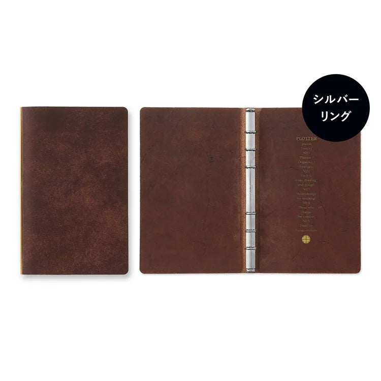 In Stock Plotter Made in Japan Pueblo M6/A6 Light Brown Vegetable-Tanned Leather Notebook Regular Model