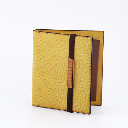 In Stock Shinari Limited Edition Yellow M5 Bi-Fold Leather Notebook Ring Size 13mm