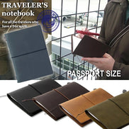 In Stock TRAVELER'S Notebook Passport Size Leather Notebook • Black / Brown / Camel / Blue / Green • TN