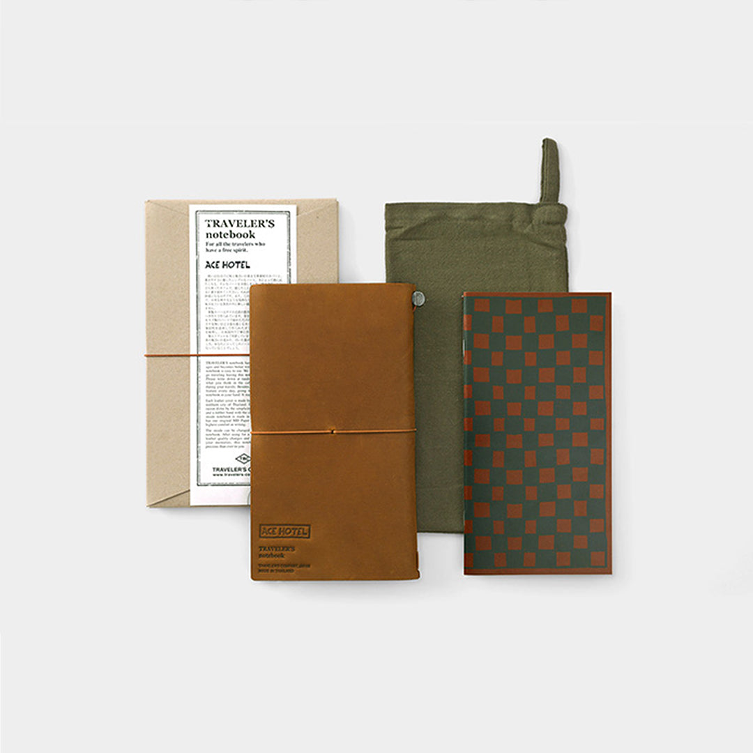 现货京都ACE HOTEL限定款TN联名真皮本套替芯配件TRAVELER'S notebook