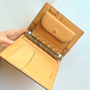 Brelio × NAGASAWA Limited Edition M6/A7 Bifold 20-Ring Vegetable Tanned Leather Planner
