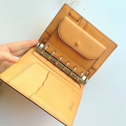 Brelio × NAGASAWA Limited Edition M6/A7 Bifold 20-Ring Vegetable Tanned Leather Planner