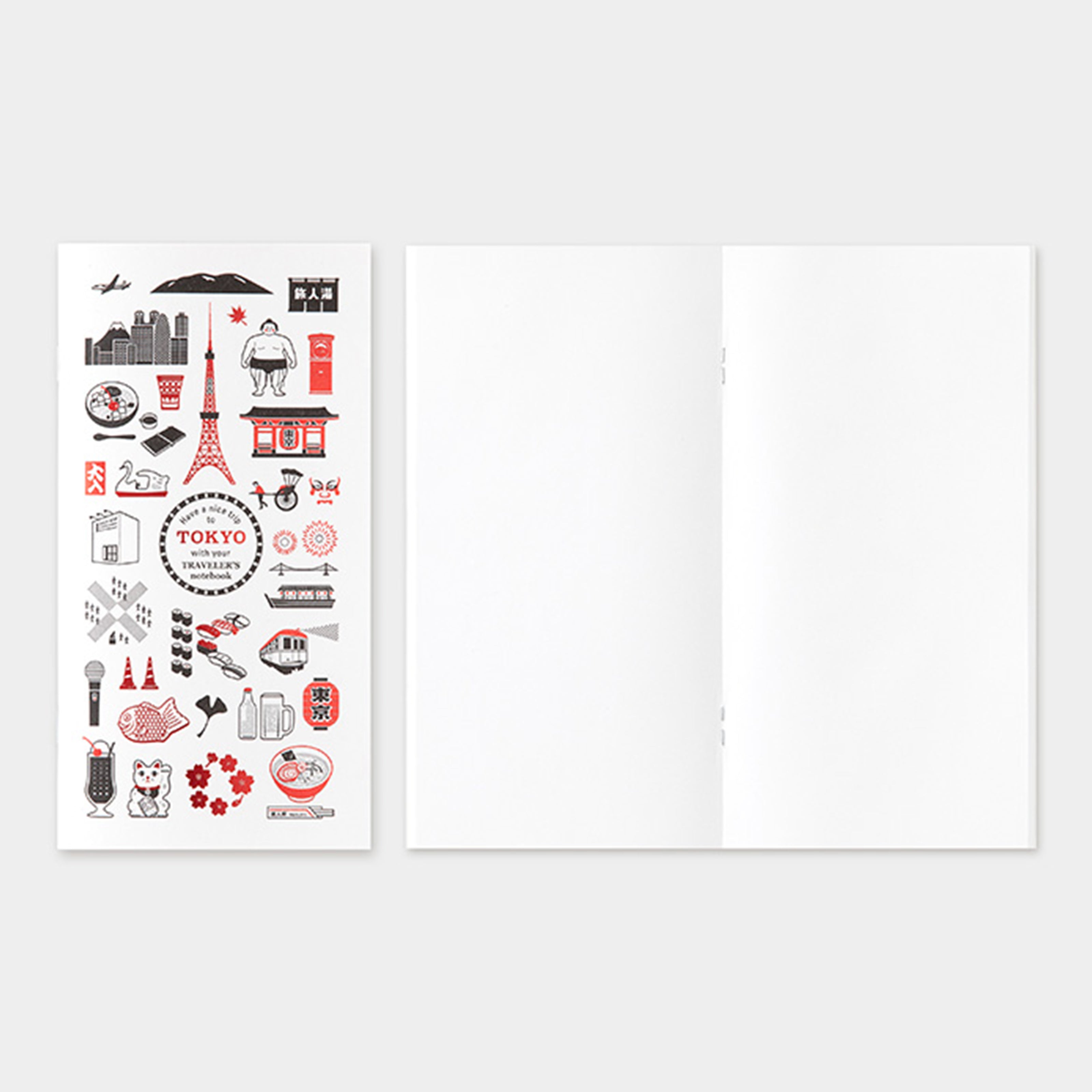 In Stock TN Tokyo Wanderlust Series Leather Notebook Refills Stickers Brass Pen Charm