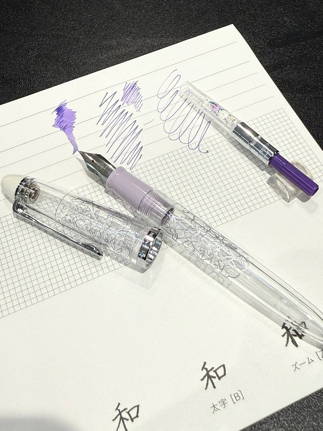 In Stock Ancora 5th Anniversary Limited Edition Wind Chime Bouquet MF Nib Transparent Torpedo Fountain Pen