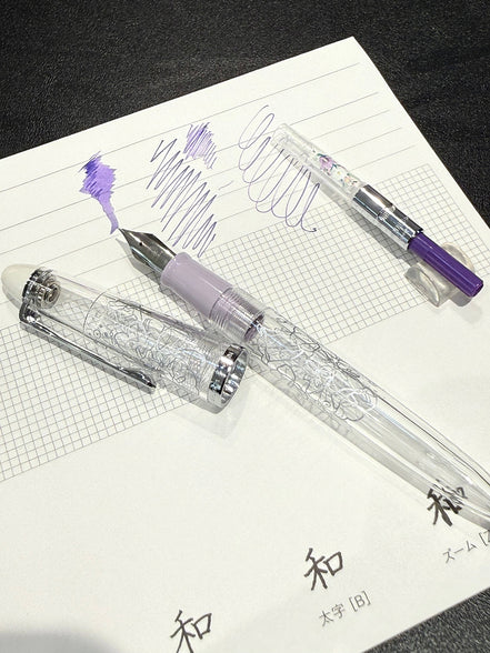 In Stock Ancora 5th Anniversary Limited Edition Wind Chime Bouquet MF Nib Transparent Torpedo Fountain Pen