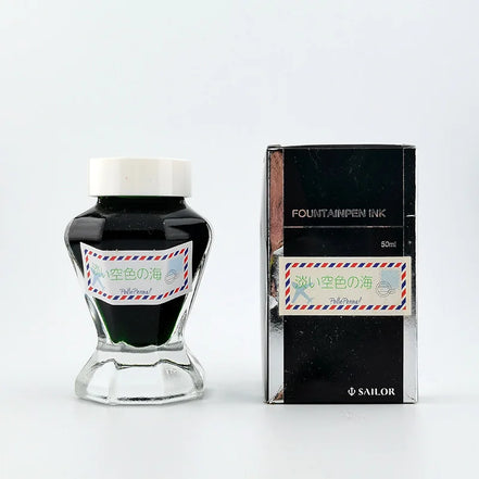 In Stock PellePenna Osaka x Bungu Joshi Expo Sailor Aozora & Usuzora no Umi Iro Ink 50ml