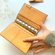 Brelio × NAGASAWA Limited Edition M6/A7 Bifold 20-Ring Vegetable Tanned Leather Planner