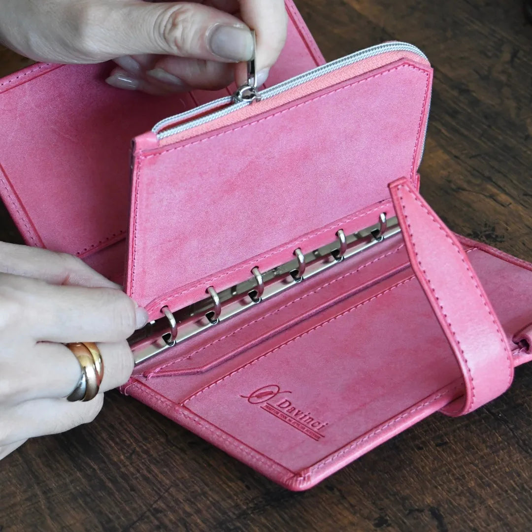 In Stock 2024 Davinci 10th Anniversary Limited M6 Pink Japanese Cowhide Notebook
