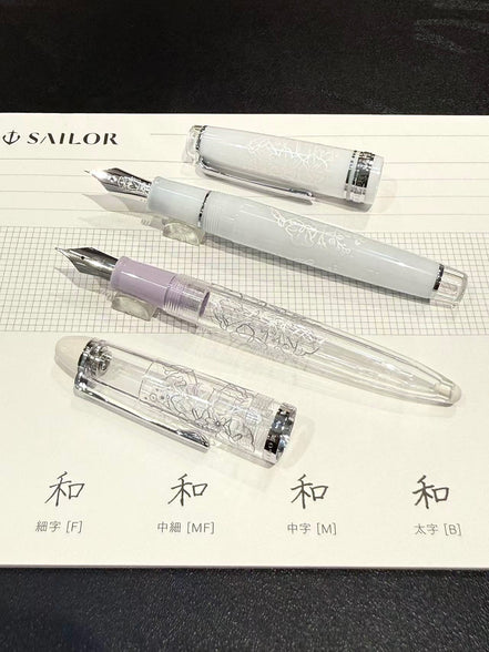 In Stock Ancora 5th Anniversary Limited Edition Wind Chime Bouquet MF Nib Transparent Torpedo Fountain Pen