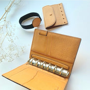 Brelio × NAGASAWA Limited Edition M6/A7 Bifold 20-Ring Vegetable Tanned Leather Planner