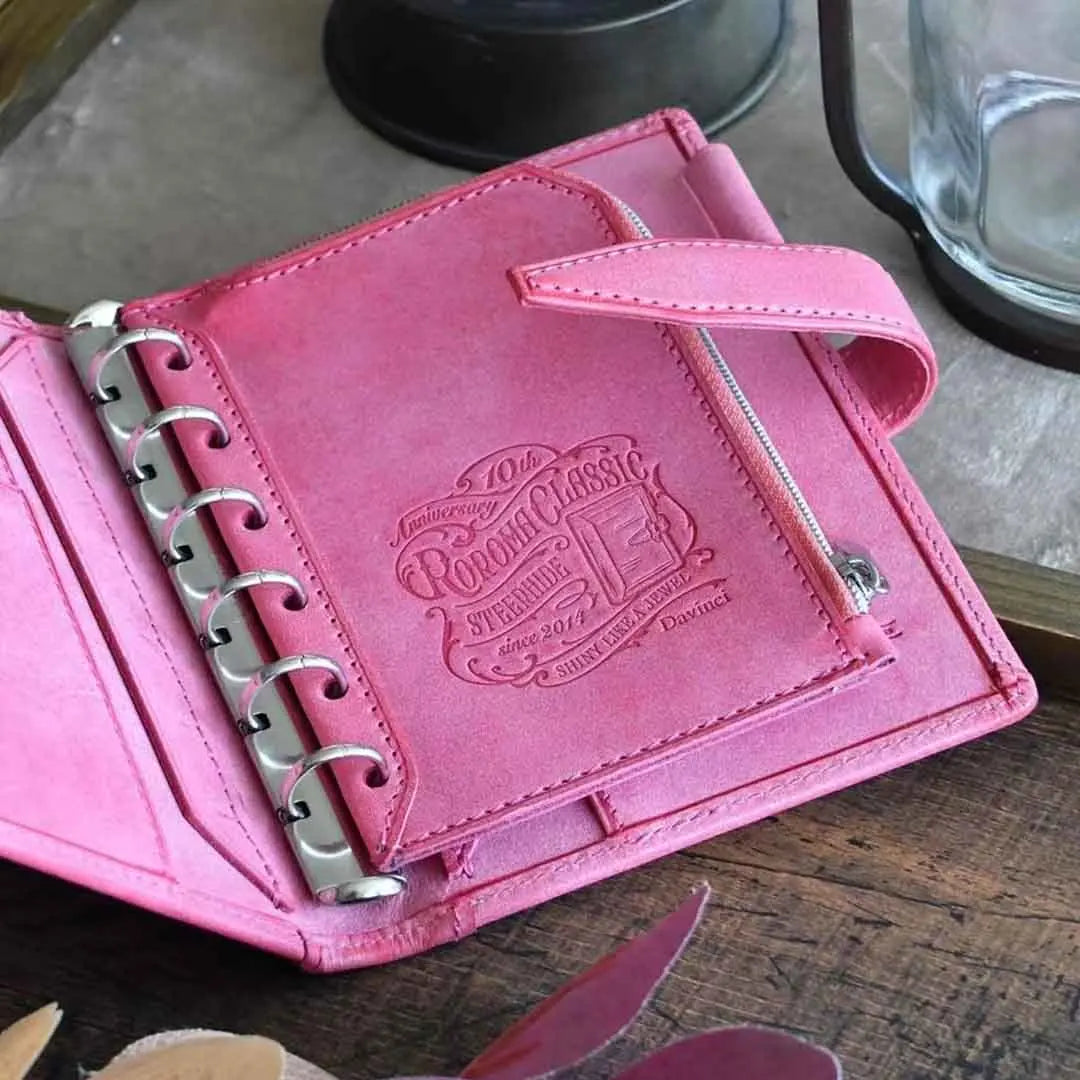 In Stock 2024 Davinci 10th Anniversary Limited M6 Pink Japanese Cowhide Notebook