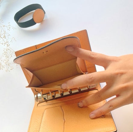 Brelio × NAGASAWA Limited Edition M6/A7 Bifold 20-Ring Vegetable Tanned Leather Planner