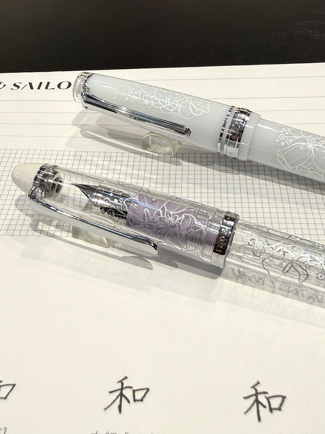 In Stock Ancora 5th Anniversary Limited Edition Wind Chime Bouquet MF Nib Transparent Torpedo Fountain Pen