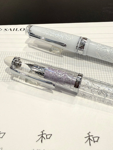 In Stock Ancora 5th Anniversary Limited Edition Wind Chime Bouquet MF Nib Transparent Torpedo Fountain Pen