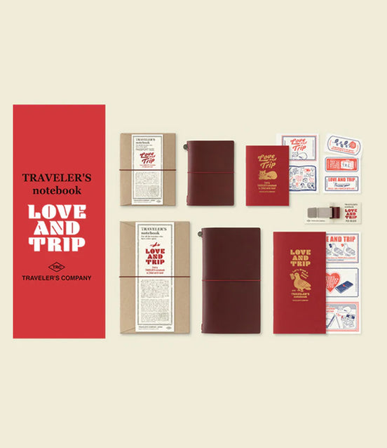 有库存 2025 Love & Trip 限量版 TN 红色皮革笔记本及替芯
