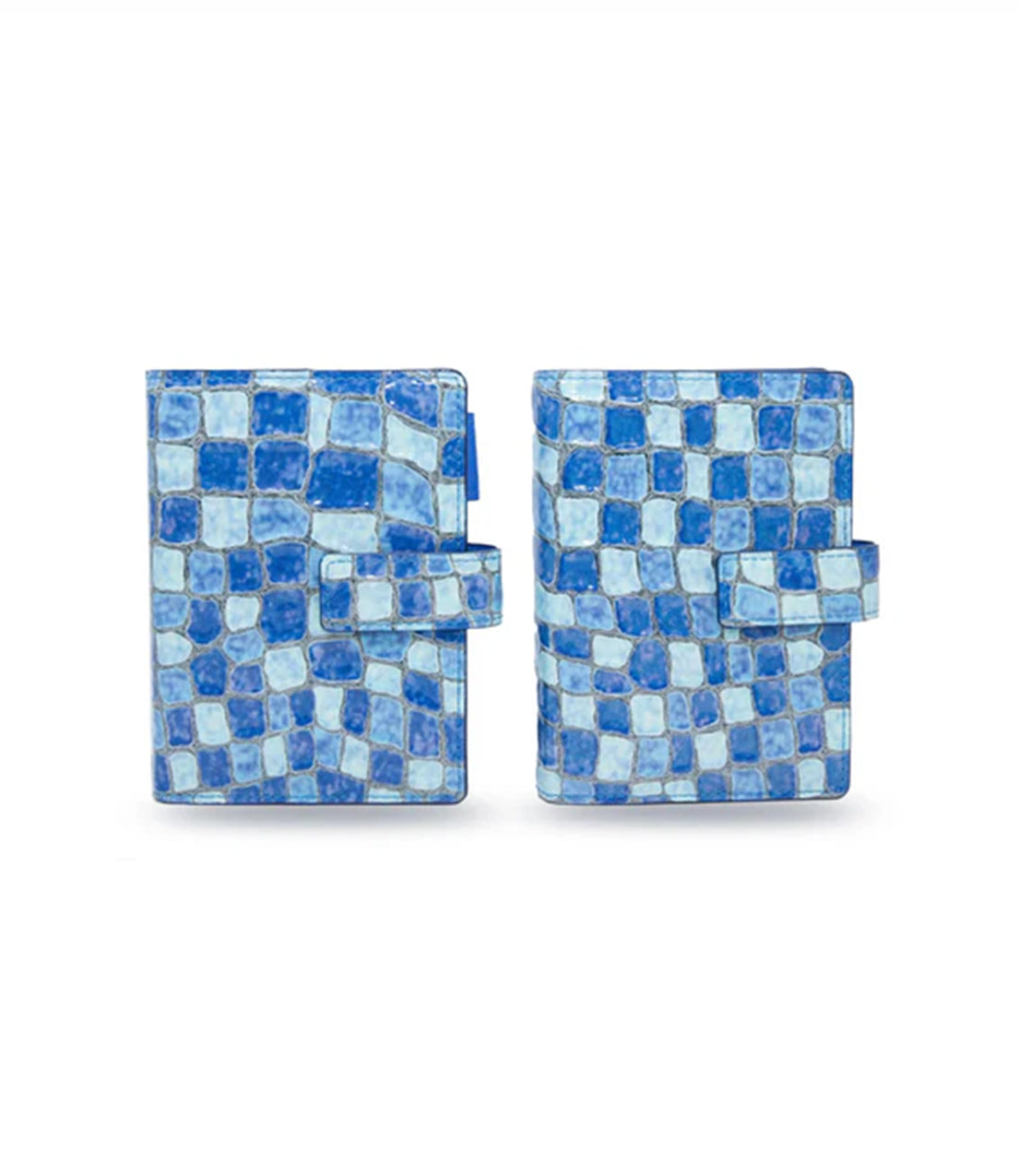 Ashford & Nagasawa Collaborative Limited Edition - Blue Marble Embossed Cowhide Planner | M5/M6/A7 Snap Closure