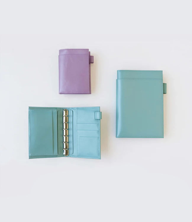 In Stock 2024 Itoya ASHFORD Limited M5 Turquoise Japanese Leather Bi-Fold Notebook