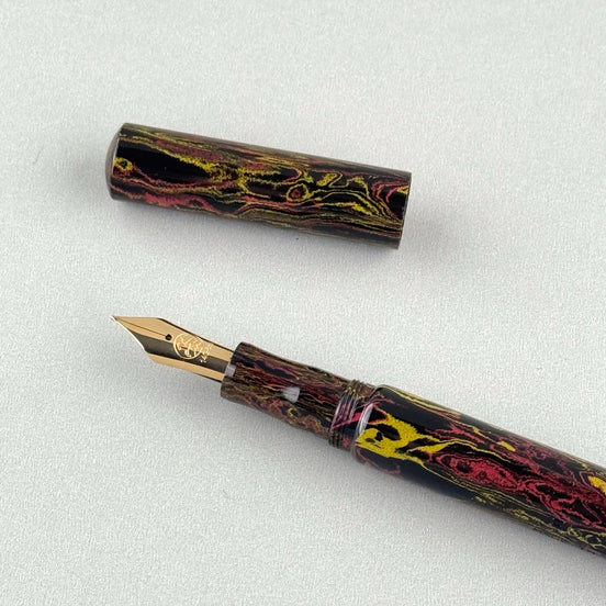 Eboya 鏡花 KYOUKA S Limited Edition Hanabi / Ink Wash / Jiangfeng / Pomegranate Ebonite 14K Gold Fountain Pen