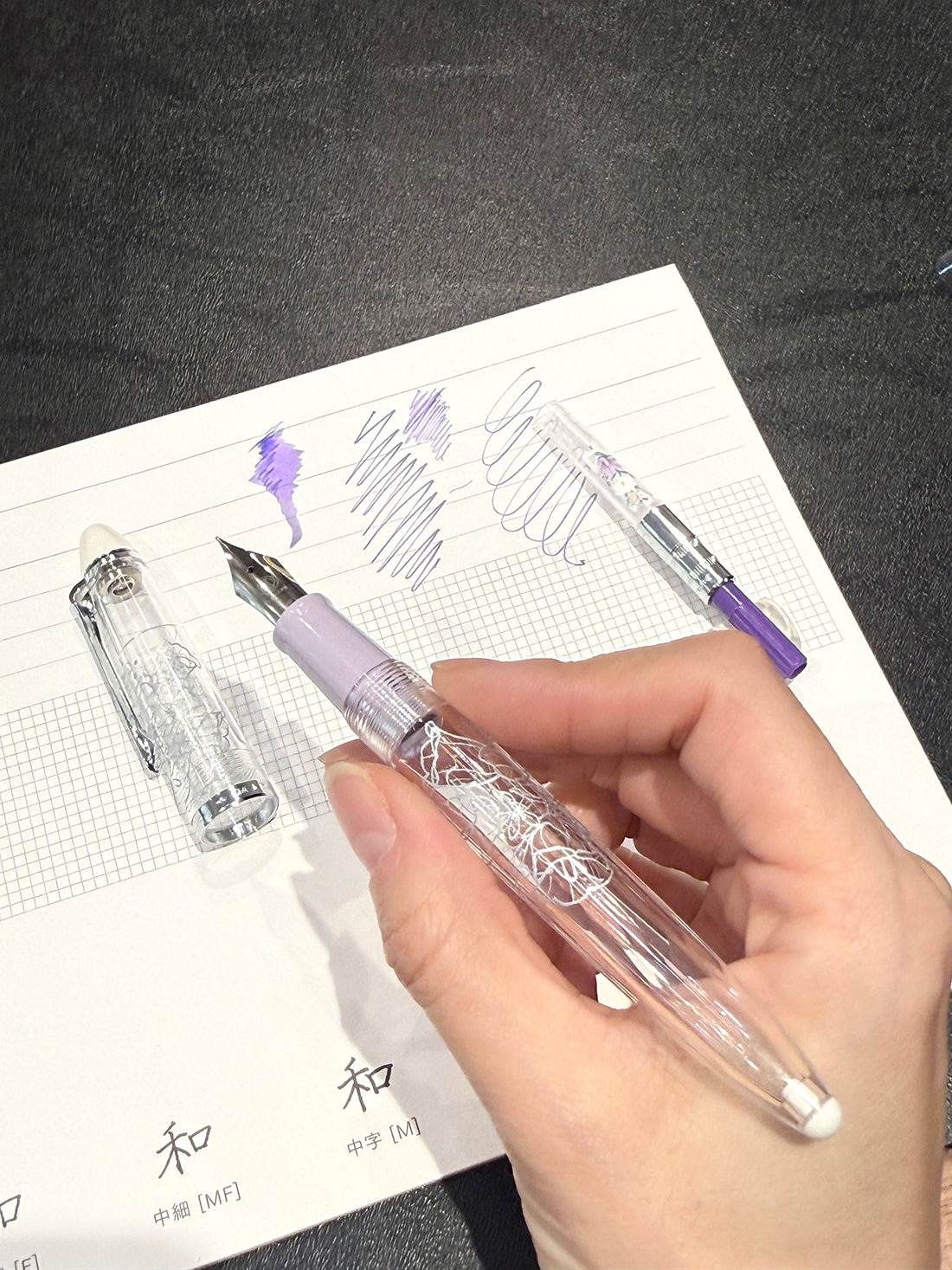 In Stock Ancora 5th Anniversary Limited Edition Wind Chime Bouquet MF Nib Transparent Torpedo Fountain Pen