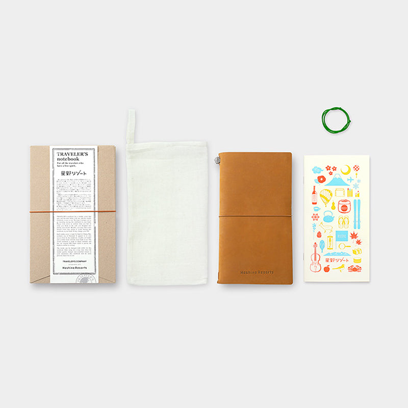 In Stock Hoshino Resorts Limited Edition TRAVELER'S Notebook Collaboration Leather Cover, Refill, Stickers