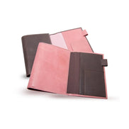 Ashford & Nagasawa Collaborative Limited Edition - Himeji Soft Cowhide Tri-Fold Planner | Brown/Pink, M5 Size