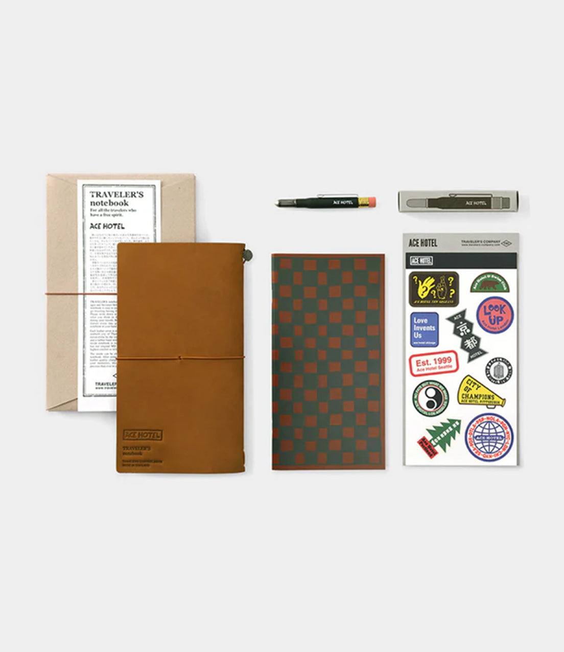 现货京都ACE HOTEL限定款TN联名真皮本套替芯配件TRAVELER'S notebook
