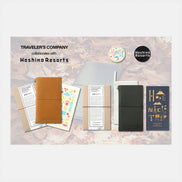 In Stock Hoshino Resorts Limited Edition TRAVELER'S Notebook Collaboration Leather Cover, Refill, Stickers