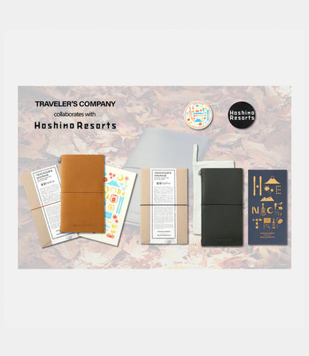 In Stock Hoshino Resorts Limited Edition TRAVELER'S Notebook Collaboration Leather Cover, Refill, Stickers